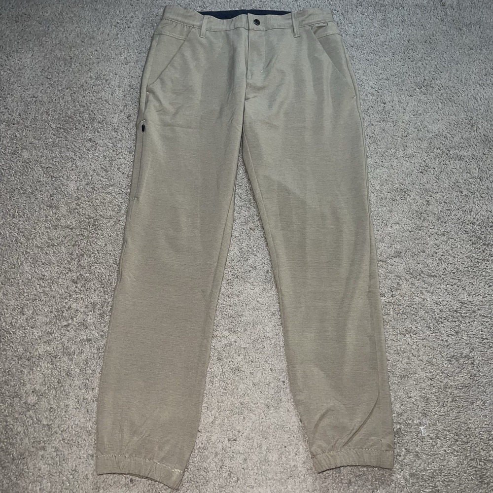 Bylt Ace Jogger Mens 31x29 Performance Pants Brown Stretch Tapered Pants